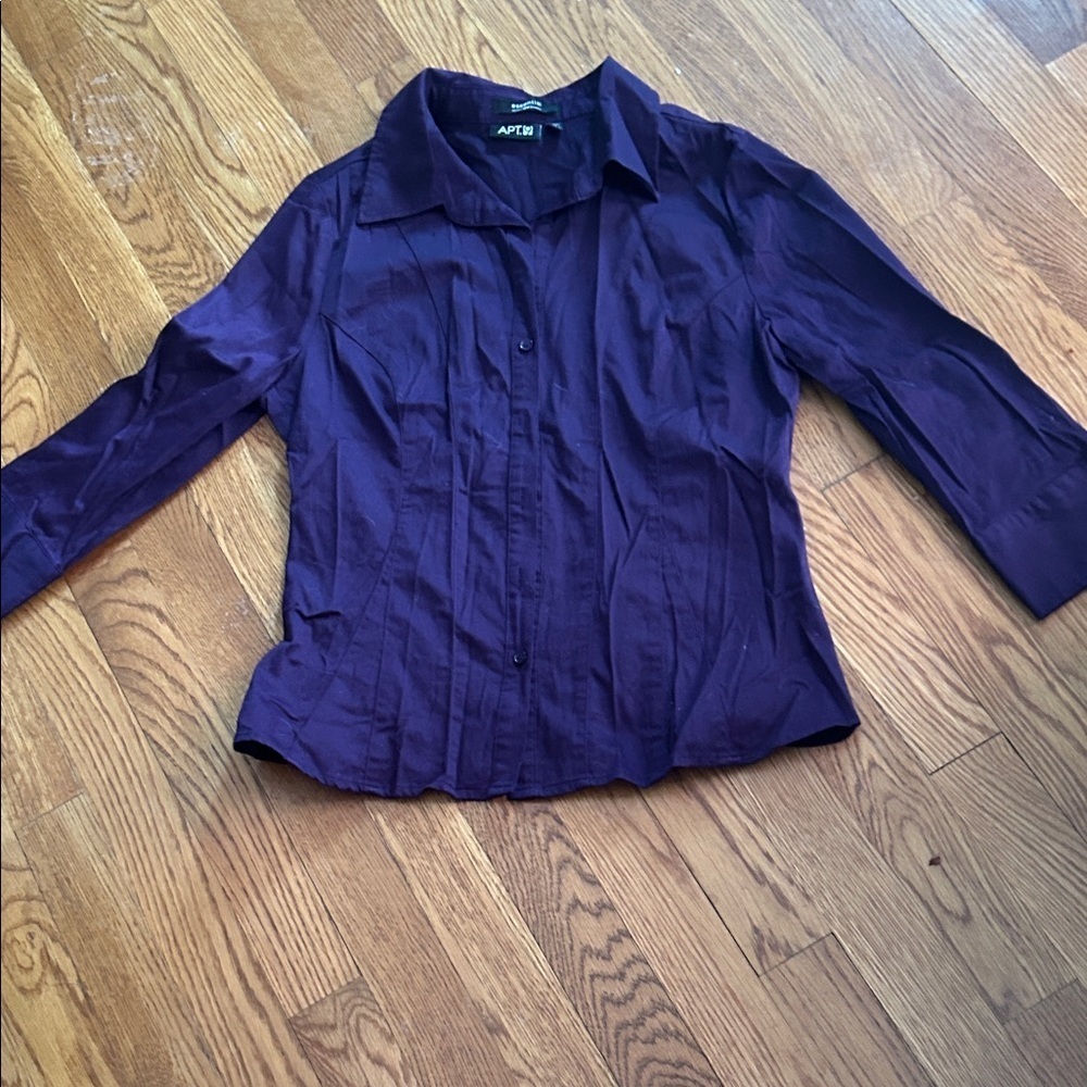 Apt. 9 Women's Purple Button-Up Top